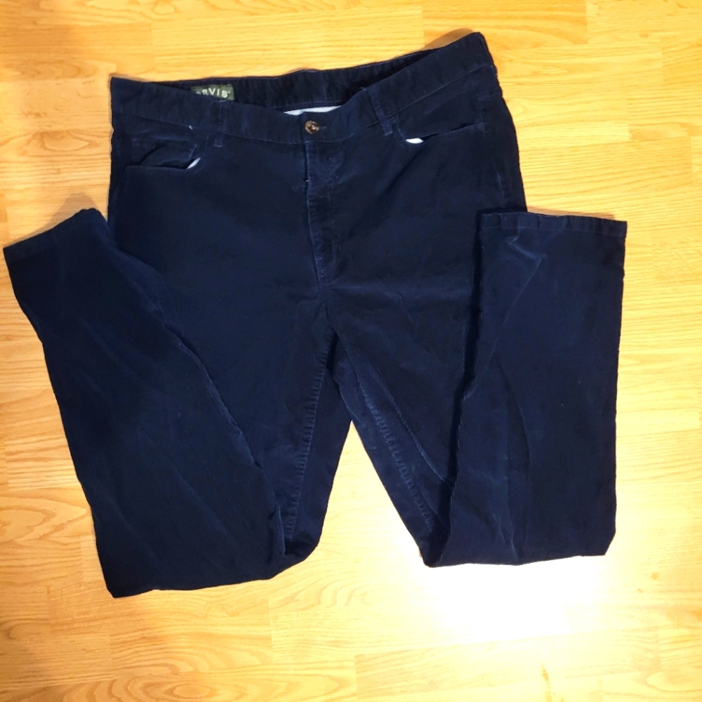 Orvis Mens Corduroy Black Pants 38x34 Waist 38  Length 34